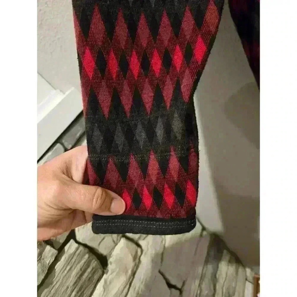 Allison Daley Petite Women's Red Geometric Zip-Up Jacket Size PL - Picture 4 of 12